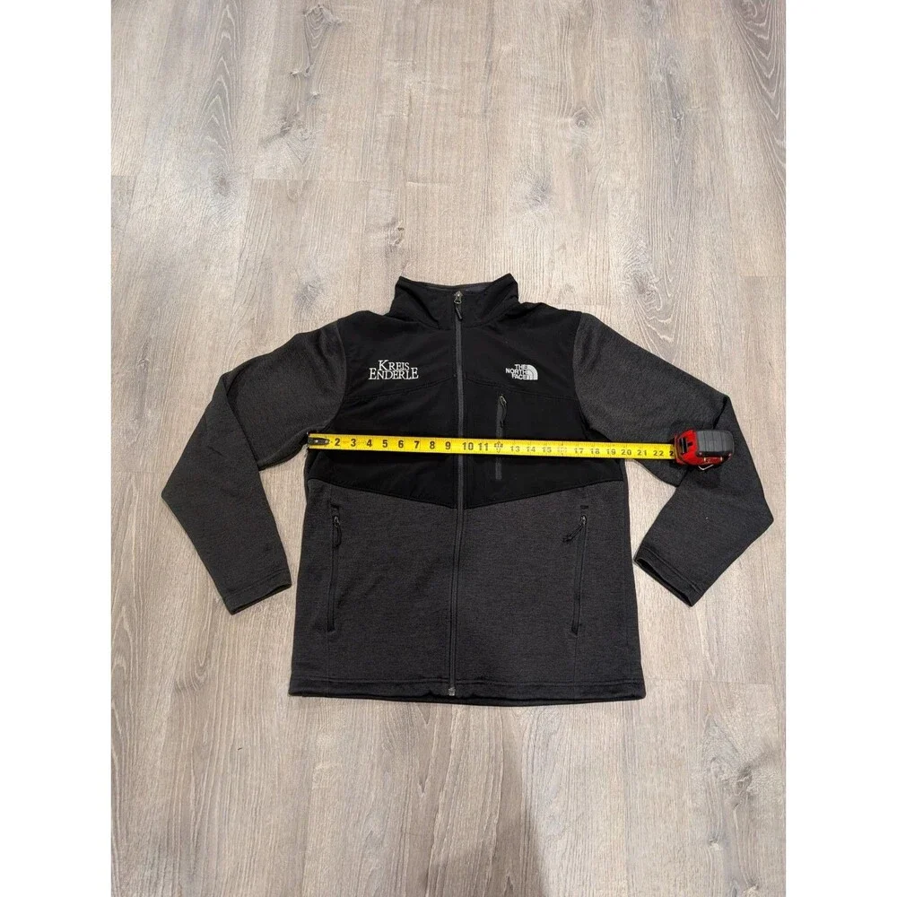 The North Face Kreis Enderle Corporate Logo Full Zip Fleece Jacket Grey Black M